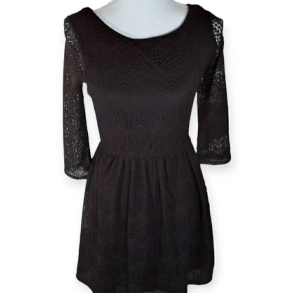 LOVE REIGN BLACK LACE DRESS SZ.S EUC